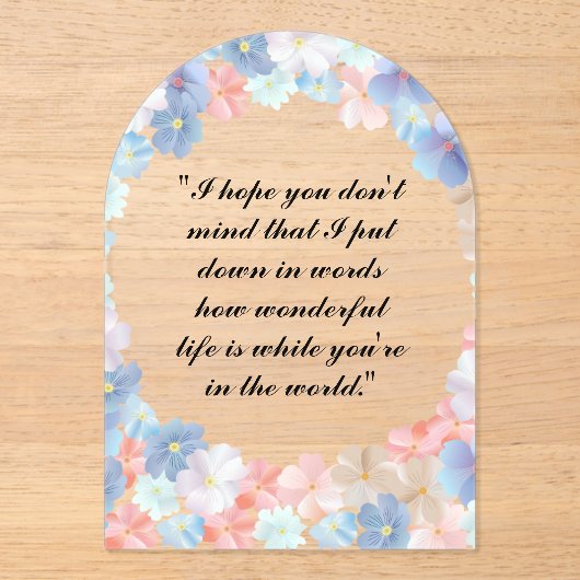 Liebe als Blume Acryleinladungen (Vorderseite)