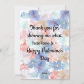 Liebe als Blume Feiertagskarte (Rückseite)