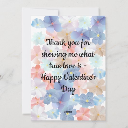 Liebe als Blume Feiertagskarte (Rückseite)