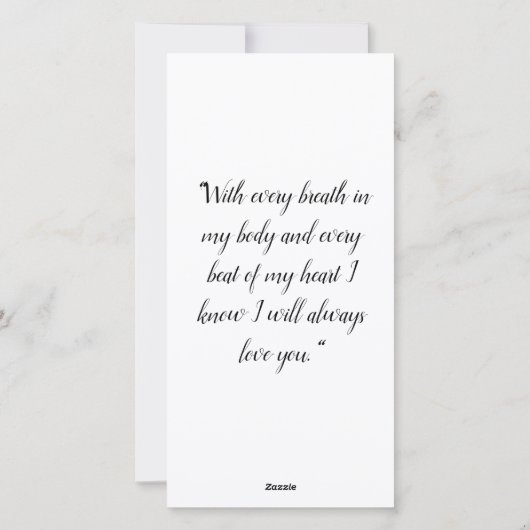 Liebe als Blume Feiertagskarte (Rückseite)