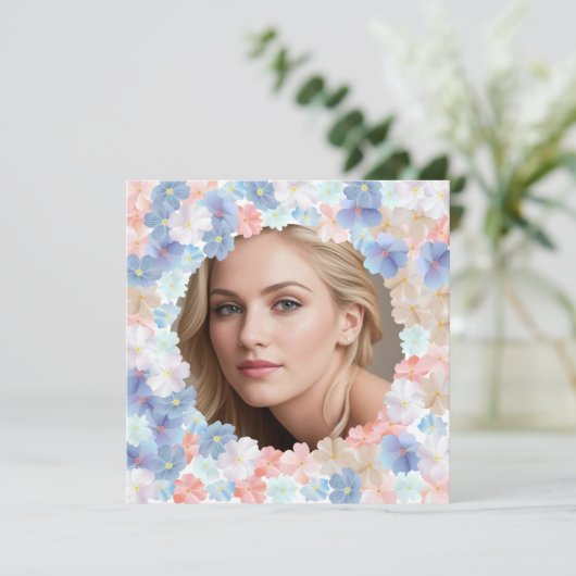 Liebe als Blume Feiertagskarte (Stehend Vorderseite)