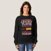 Liebe als Cricket Player Sportteam Trainergrafik Sweatshirt (Vorne ganz)