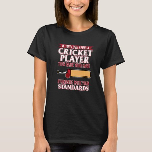 Liebe als Cricket Player Sportteam Trainergrafik T-Shirt (Vorderseite)