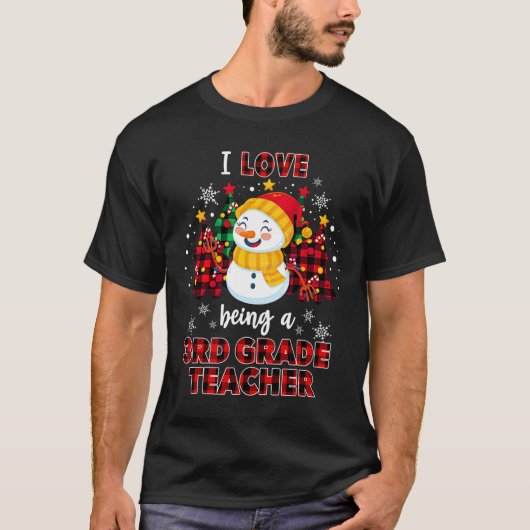 Liebe als dritte Klasse Lehrerin T-Shirt (Vorderseite)