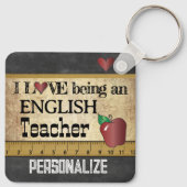 Liebe als Englischlehrerin Schlüsselanhänger (Rückseite)