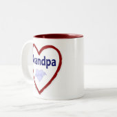 Liebe als Großvater Zweifarbige Tasse (Vorderseite Links)