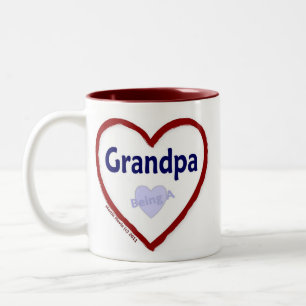 Liebe als Großvater Zweifarbige Tasse