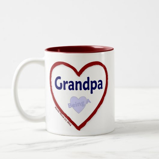 Liebe als Großvater Zweifarbige Tasse (Links)