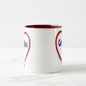 Liebe als Großvater Zweifarbige Tasse (Mittel)