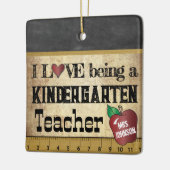 Liebe als Kindergartenlehrerin | Vintag Cerami Keramikornament (Links)