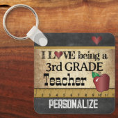 Liebe als Lehrer der dritten Klasse Schlüsselanhänger (Vorderseite)