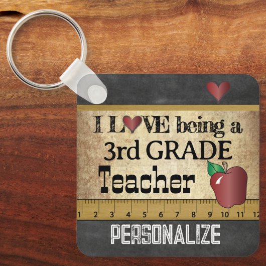 Liebe als Lehrer der dritten Klasse Schlüsselanhänger (Vorderseite)