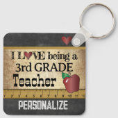 Liebe als Lehrer der dritten Klasse Schlüsselanhänger (Rückseite)