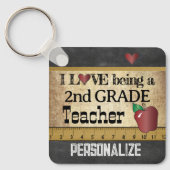 Liebe als Lehrer der zweiten Klasse Schlüsselanhänger (Vorderseite)