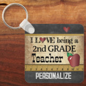 Liebe als Lehrer der zweiten Klasse Schlüsselanhänger (Vorderseite)