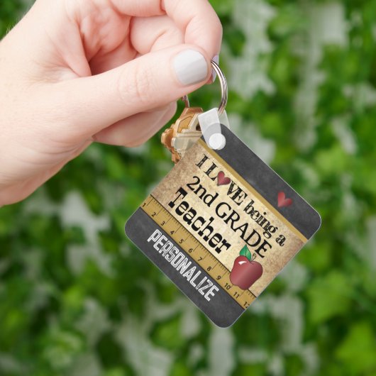 Liebe als Lehrer der zweiten Klasse Schlüsselanhänger (Hand)