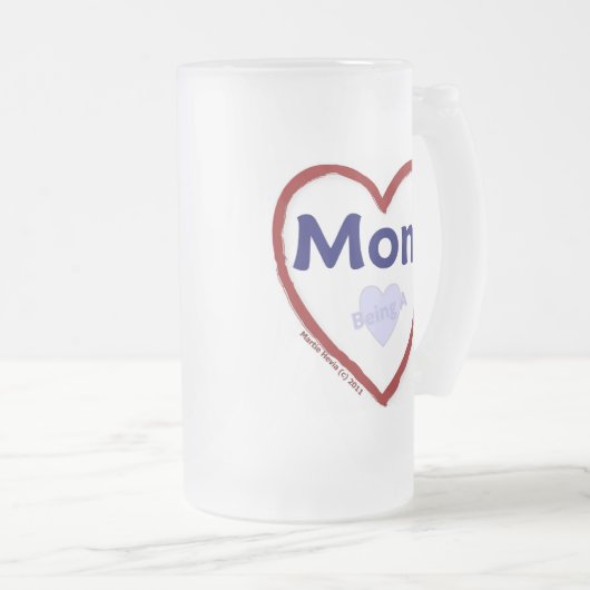 Liebe als Mama Mattglas Bierglas (VorderseiteRechts)
