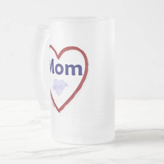 Liebe als Mama Mattglas Bierglas (Vorderseite Links)