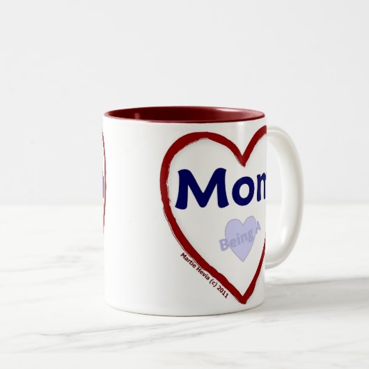 Liebe als Mama Zweifarbige Tasse (VorderseiteRechts)