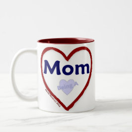 Liebe als Mama Zweifarbige Tasse