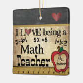 Liebe als Mathematiklehrer (bearbeitbar) Keramikornament (Links)