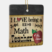 Liebe als Mathematiklehrer (bearbeitbar) Keramikornament (Rechts)