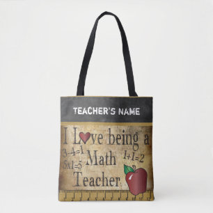 Liebe als Mathematiklehrer   DIY Name Tasche