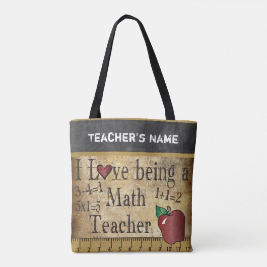 Liebe als Mathematiklehrer | DIY Name Tasche (Rückseite)