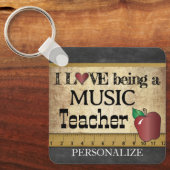 Liebe als Musiklehrer Schlüsselanhänger (Vorderseite)