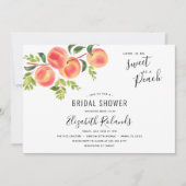 Liebe als Sweet als Peach Bridal Dusche Einladung (Vorderseite)