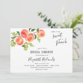 Liebe als Sweet als Peach Bridal Dusche Einladung (Stehend Vorderseite)