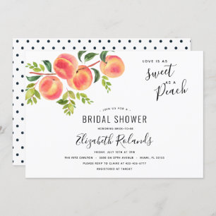 Liebe als Sweet als Peach Bridal Dusche Einladung