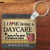 Liebe als Tageslehrer Schlüsselanhänger (Rückseite)