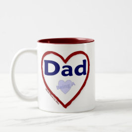 Liebe als Vater Zweifarbige Tasse