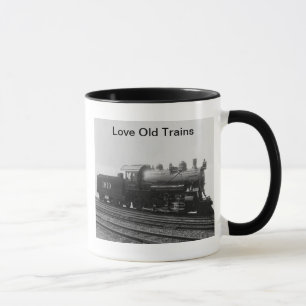 Liebe-alte Zug-Vintager Dampf-Motor-Zug Tasse