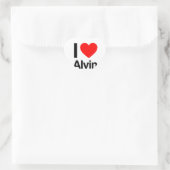 Liebe alvin Herz-Aufkleber (Tasche)