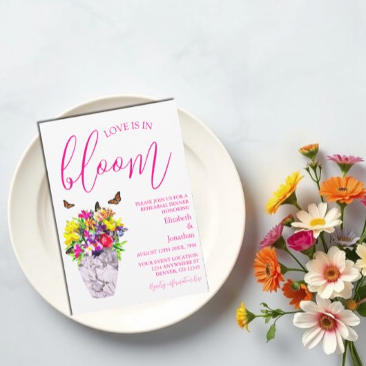 Liebe am Abend der blumenreichen Probe Einladung