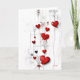 Liebe am Abstrakten Valentinstag Karte