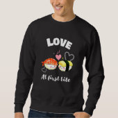 Liebe am Anfang - Maki Sushi Design Sweatshirt (Vorderseite)