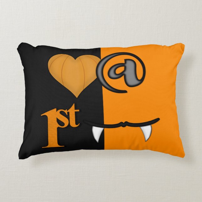 Liebe am ersten Biss Halloween Dekokissen (Vorderseite)