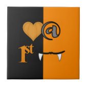 Liebe am ersten Biss Halloween Fliese (Vorderseite)