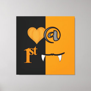 Liebe am ersten Biss Halloween Leinwanddruck