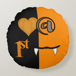 Liebe am ersten Biss Halloween Rundes Kissen