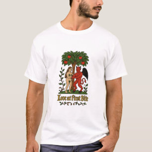 Liebe am ersten Bite - Mittelalter Teufel und Eve  T-Shirt