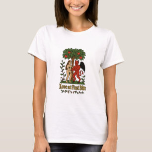 Liebe am ersten Bite - Mittelalter Teufel und Eve  T-Shirt