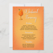 Liebe am ersten Spritz-Bachelorette-Wochenende Einladung (Rückseite)