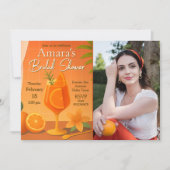 Liebe am ersten Spritz Brautparty mit Foto Einladung (Vorderseite)