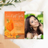 Liebe am ersten Spritz Brautparty mit Foto Einladung