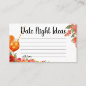Liebe am ersten Spritz Date Night Ideale Bridal Begleitkarte (Vorderseite)