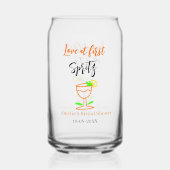 Liebe am ersten Spritz Orange Black Brautparty GL Dosenglas (Vorderseite)